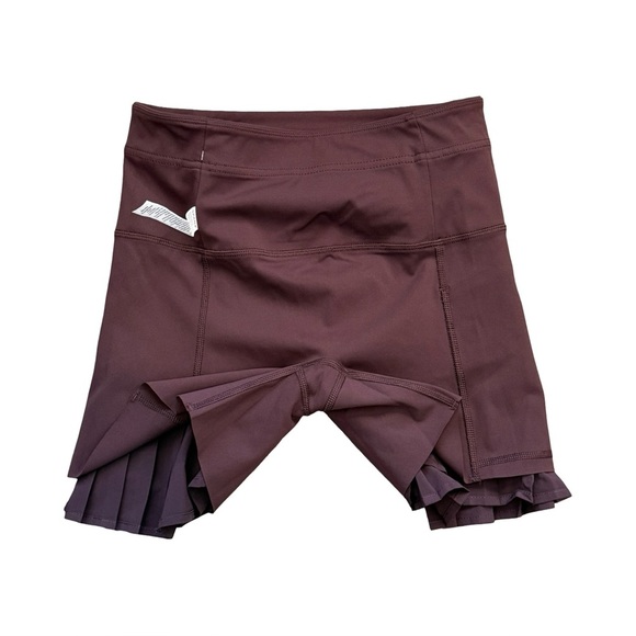 NWT Spanx Pleated Tennis Skirt Dark Fig XS & S | Tenniscore Preppy Chic - Picture 6 of 8